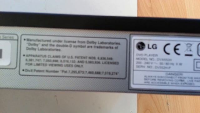 LG DVD Player DVX552H смотреть онлайн