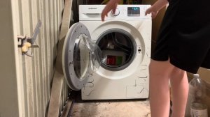 Samsung WF80F5E0W4W jumping unbalanced spin compilation￼￼