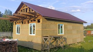 Вставляем окна, утепляем дом, делаем обрешётку. Село Шопша.