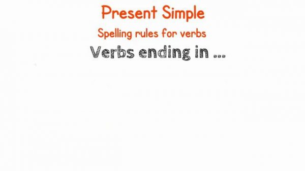 Present simple spelling rules