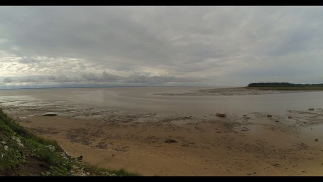 Прилив на Белом море, мезенская губа, деревня Сёмжа. Таймлапс смотреть онлайн