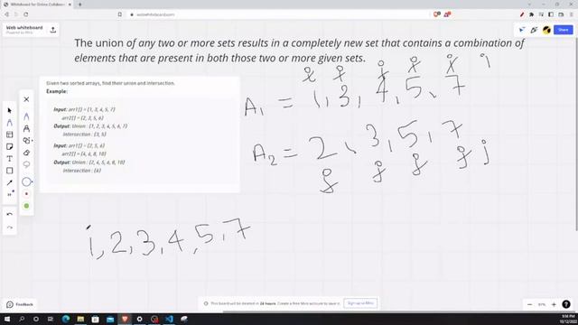 Union and Intersection of two sorted arrays part-1| DSA |Array |Python смотреть онлайн