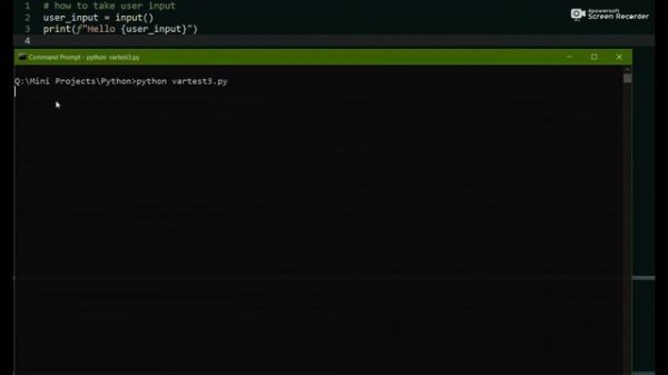 How to take User Input in Python | Python Mini Tutorials