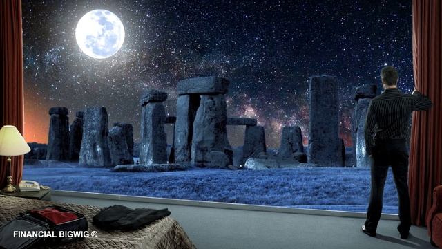 Медитация. Стоунхендж, луна и успокаиващая музыка. смотреть онлайн