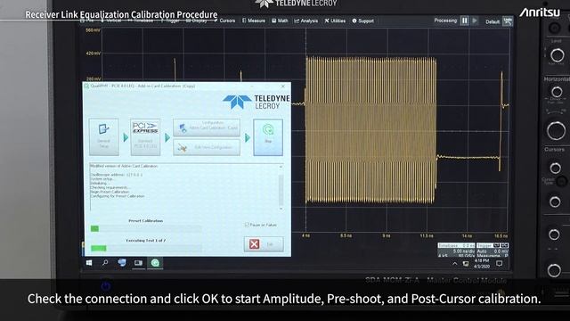 Anritsu MP1900A Receiver Link Equalization Calibration Procedure смотреть онлайн