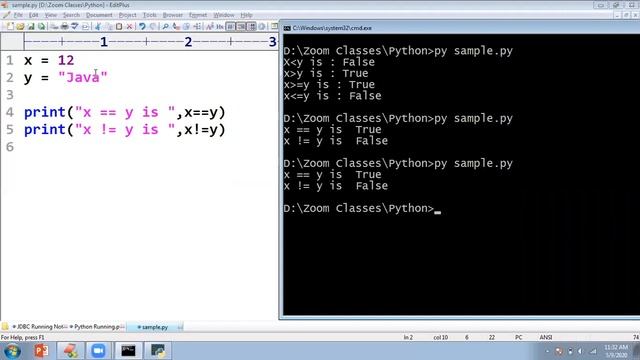 Core Python Programming || Operators in Python || By Madhu Sir смотреть онлайн