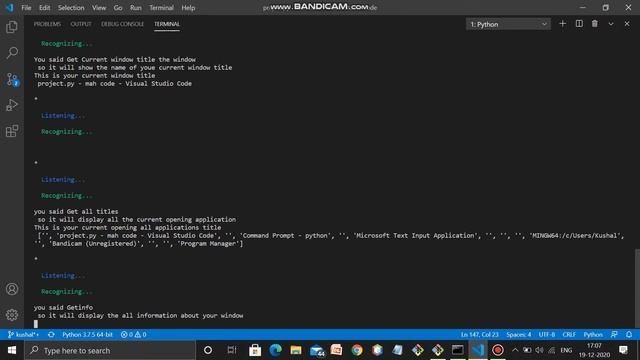 Python module using voice assistant. смотреть онлайн