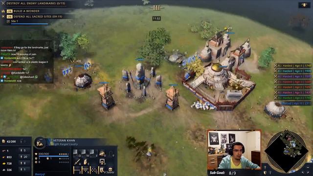 Mongol 1 vs 7 HARDEST AI in Age of Empires IV смотреть онлайн