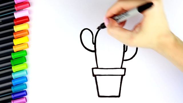 Как нарисовать Кактус | How to Draw Cactus смотреть онлайн