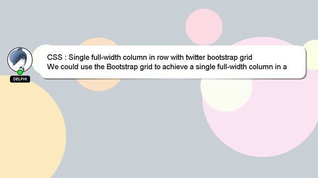 CSS : Single full-width column in row with twitter bootstrap grid смотреть онлайн