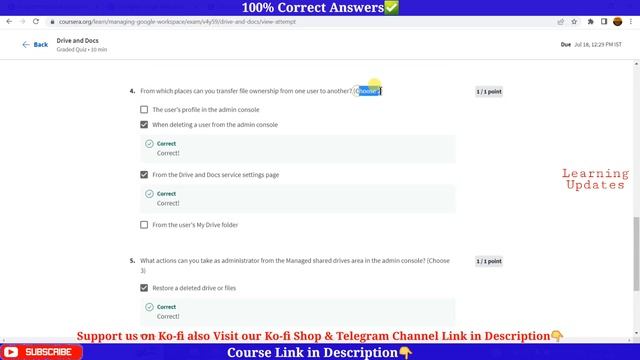 Managing Google Workspace | Google Workspace Administrator | Coursera | Course 2 Quiz Answers смотреть онлайн