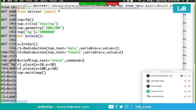 #23 : Radio Buttons in Python GUI смотреть онлайн