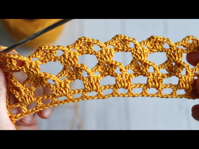 КРУПНЫЙ ажурный узор крючком смотреть онлайн