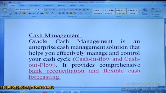 Oracle Financial||online training||Cash Management Part-1 by SaiRam смотреть онлайн