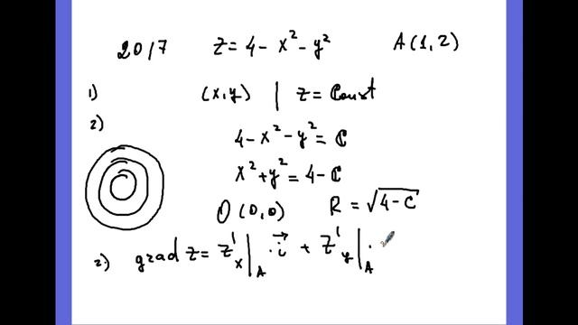 2017. Градиент скалярной функции векторного аргумента. Линии уровня. смотреть онлайн