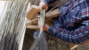 Веник.Как связать веник из тростника(очерет) часть 2