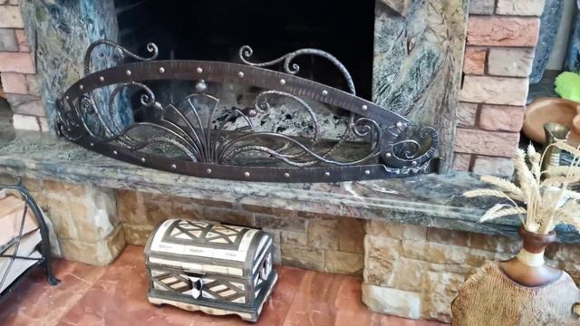 Кованая каминная решётка. смотреть онлайн