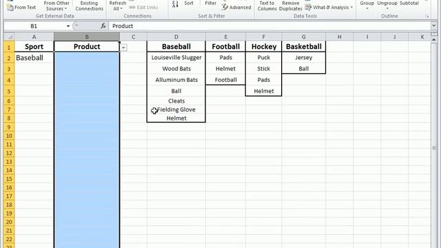 Excel 2010 | Create a multi-tier (cascading) list смотреть онлайн