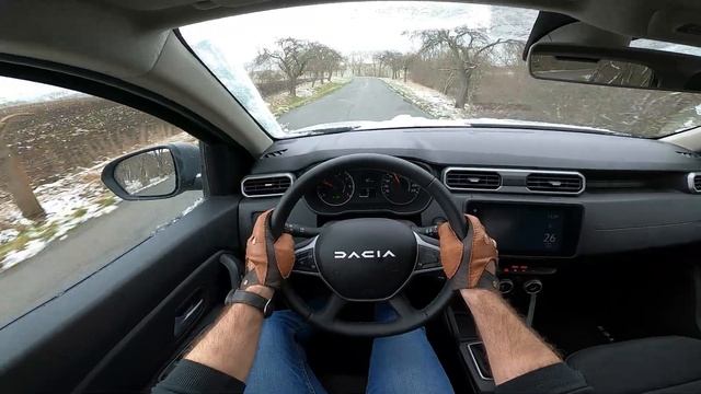 2023 Dacia Duster TCe 150 EDC | Winter POV Test Drive | New Logo