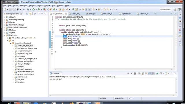INPUT,DATE,TIME,ARRAY LIST смотреть онлайн