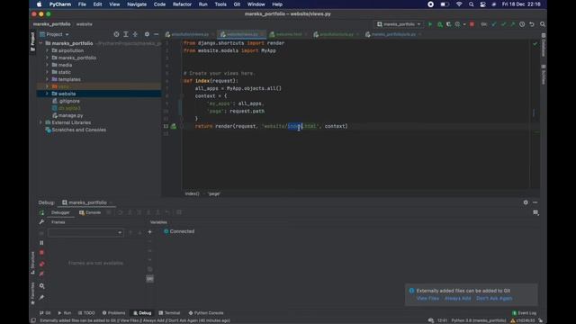 20 - Using Pycharm Debugger to Customize Navbar - Django | DRF | React w. Data Analysis смотреть онлайн