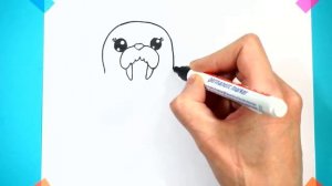 How to draw a seal ¦ Simple drawing and coloring | Как нарисовать моржа | Простой рисунок