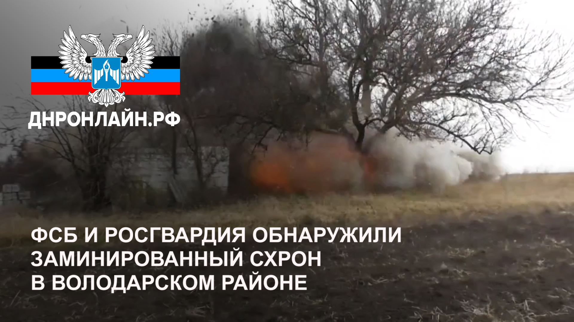 ФСБ и Росгвардия обнаружили заминированный схрон в Володарском районе смотреть онлайн