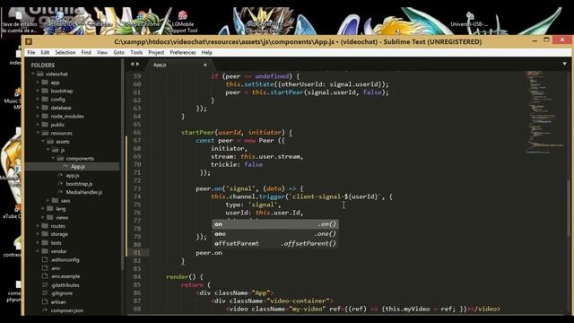 7.- Aplicacion Video Chat con Laravel y Reacj JS (basado en webRTC) continuamos con la configuració смотреть онлайн