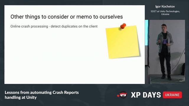 Lessons from automating Crash Reports handling at Unity (Igor Kochetov, Ukraine) смотреть онлайн