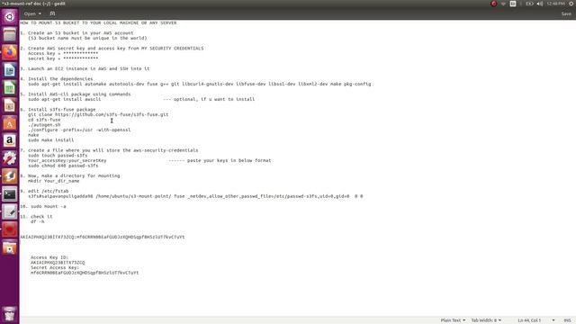 how to Mount S3 bucket to Ubuntu EC2 Instance | Any Local Machine смотреть онлайн