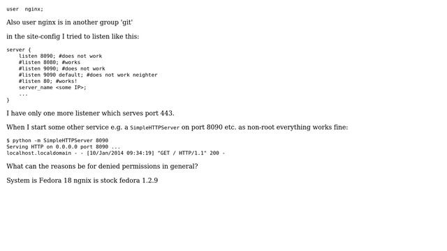 DevOps & SysAdmins: nginx: no permission to bind port 8090 but it binds to 80 and 8080 смотреть онлайн