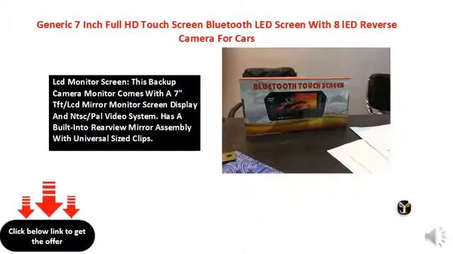 Generic 7 Inch Full HD Touch Screen Bluetooth LED Screen With 8 lED Reverse Camera For Cars смотреть онлайн