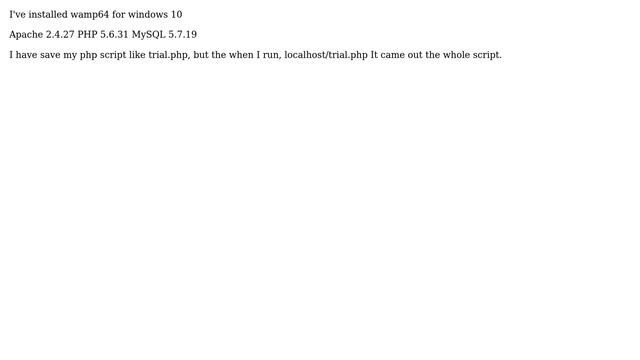 php cannot run but display the whole script смотреть онлайн