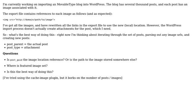 Wordpress: Programatically creating image attachments from local URLs and setting featured image смотреть онлайн