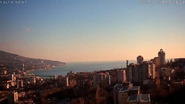 Онлайн Камера - Ялта, Крым. Январь 2017 за 2 минуты
