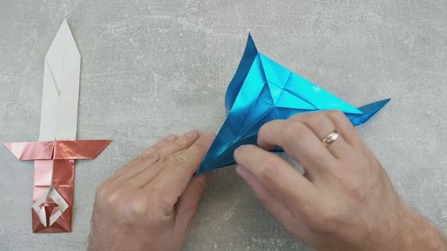 DIY How to make a KNIFE OUT of A4 paper with your own hands Origami knife. How to make a paper knif смотреть онлайн