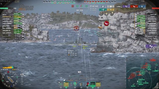 RECORD 9 Kills Battleship Zieten | World of Warships смотреть онлайн