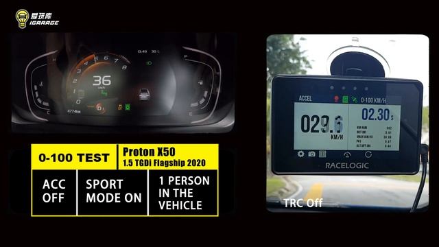 0-100 Time Attack -- Proton X50 Flagship 2020 (aka Geely Binyue) TRC On & TRC Off смотреть онлайн