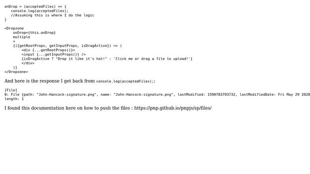 Sharepoint: SPFx React Webpart - Using PnPJs to add files to list field смотреть онлайн