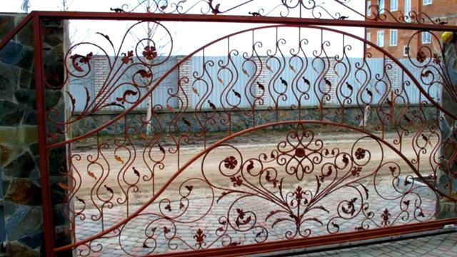Изготовление откатных кованых ворот в Днепропетровске Днепре смотреть онлайн