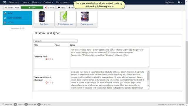 VirtueMart 3.x. How To Add Product Video смотреть онлайн
