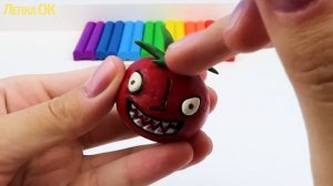 Мисс Лимон (Ms.LemonS) и мистер Помидор (Mr.TomatoS) / Страшные фигурки из пластилина ▶ Лепка ОК
