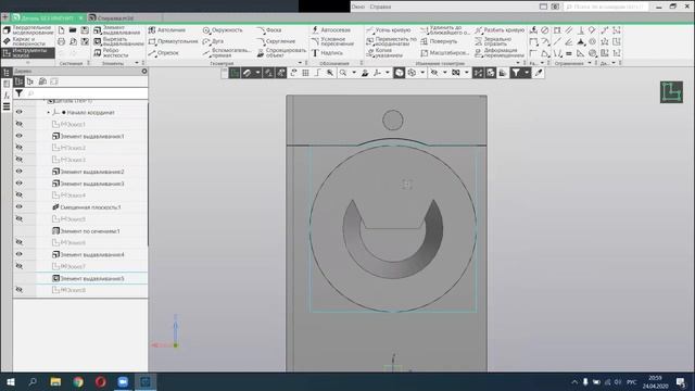 КОМПАС-3D. Стиральная машина. Ускоренное видео. смотреть онлайн