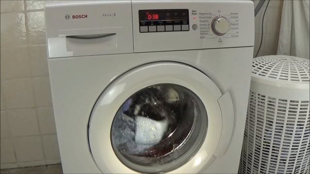 Blouses / shirts wash 30 degrees program BOSCH WAB28220 washing machine, test example movie #306 смотреть онлайн