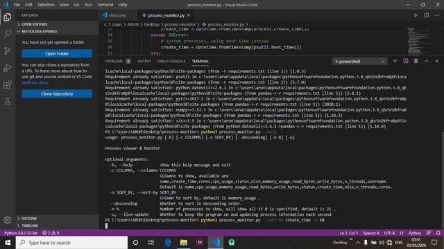How to Make a Process Monitor in Python. смотреть онлайн