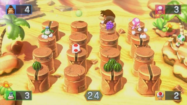 Mario Party 10 Mario Party #117 Donkey Kong vs Toadette vs Spike vs Toad Whimsical Waters Master смотреть онлайн