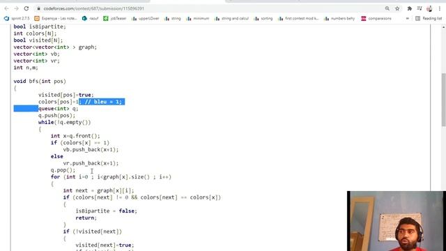 687 A.NP Hard Problem | Codeforces | check is Graph Bipartite using BFS смотреть онлайн