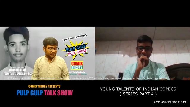 Artist Murshid Alam in COMIX THEORY Pulp Gulp Talk Show- Young Talents of Indian Comics series HIND смотреть онлайн