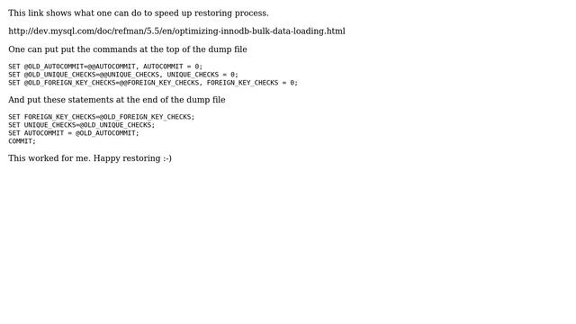 DevOps & SysAdmins: How can I speed up a MySQL restore from a dump file? (7 Solutions!!) смотреть онлайн