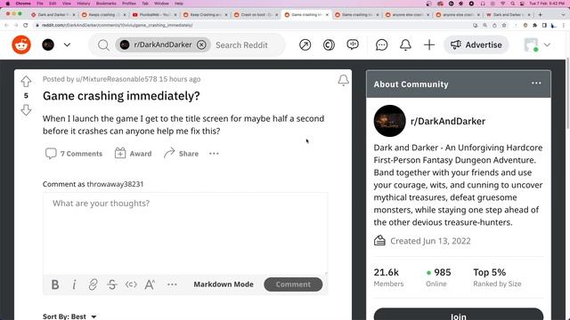 Dark and Darker crashing after Playtest #4 update (potential workaround) смотреть онлайн